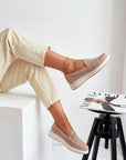 Mocassini Donna Beige Chic e Trendy