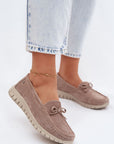 Mocassini Donna Beige Comodi
