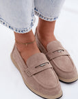 Mocassini Donna Beige Raffinati