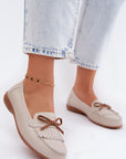 Mocassini Donna Beige Moderni