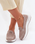 Mocassini Donna Beige Comodi