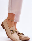Mocassini Donna Beige Comodi