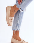 Mocassini Donna Beige Moderni