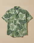 Camicia Uomo Camp Collar Fantasia Tropicale – Stile Vacanza - Tropicale Rosso