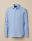 Camicia Uomo in Cotone Leggero – Colletto Classico Estivo - Celeste