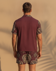 Completo Coordinato Uomo Camicia Paisley e Pantaloncini - vista posteriore