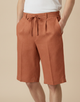 Pantaloncini Uomo in Misto Lino – Leggeri e Traspiranti - Terracotta