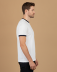 T-shirt Uomo con Bordi a Contrasto – Stile Ringer Rétro - vista laterale