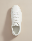 Sneakers Uomo in Pelle Bianca – Design Minimalista Casual Chic - vista dall'alto