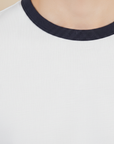 T-shirt Uomo con Bordi a Contrasto – Stile Ringer Rétro - dettaglio
