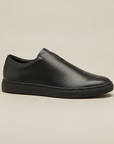 Sneakers Uomo Minimaliste Total Black – Eleganza Urbana Pulita - Nero Lucido