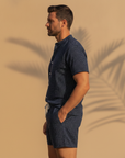 Completo Coordinato Uomo Camicia a Pois e Pantaloncini - vista laterale