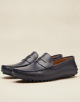 Mocassini Driving Uomo in Pelle – Eleganti per la Guida - Blu Navy