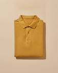 Polo Uomo Vintage Lavata – Effetto Slavato Casual Rétro - Senape
