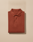 Polo Uomo Vintage Lavata – Effetto Slavato Casual Rétro - Ruggine