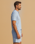 Completo Coordinato Uomo Camicia Popover e Pantaloncini - vista laterale