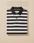 Polo Uomo a Righe Marinière – Stile Nautico Mediterraneo - Nero e Bianco