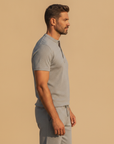 Completo Coordinato Uomo Camicia e Jogger Leggero - vista laterale