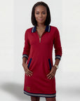Vestito Mini Sportivo Donna con Collo con Zip – Maniche Lunghe | Misto Cotone