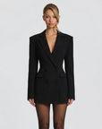 Mini blazer da donna – Scollo profondo e spalle strutturate