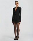 Mini blazer da donna – Scollo profondo e spalle strutturate