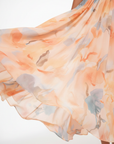 Abito lungo donna in chiffon, taglio svasato — vista 5