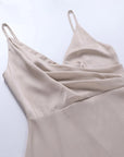 Abito lungo donna in tessuto leggero, scollo a V — vista 16