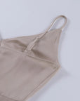 Abito lungo donna in tessuto leggero, scollo a V — vista 9