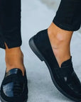 Mocassini Donna in Pelle Slip-On – dettaglio della tomaia