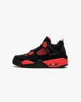 Nike Air Jordan 4 Retro Red Thunder sneakers alte in nero rosso - vista laterale
