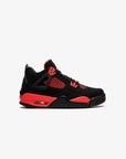 Nike Air Jordan 4 Retro Red Thunder sneakers alte in nero rosso - vista posteriore