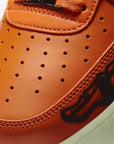 Nike Air Force 1 Low Orange Skeleton Halloween (2020) sneakers basse uomo e donna pelle arancione nero, vista posteriore