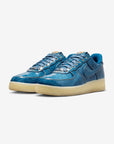 Nike Air Force 1 Low Patent Denim sneakers basse uomo e donna pelle blu, vista frontale