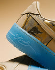 Nike Air Force 1 Low Kobe Bryant Linen sneakers basse uomo e donna pelle beige, vista laterale