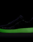Nike Air Force 1 Low Purple Skeleton Halloween (2021) sneakers basse uomo e donna pelle viola nero, vista laterale