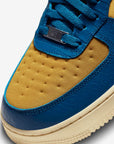Nike Air Force 1 Low Undefeated 5 On It Blue Yellow Croc sneakers basse uomo e donna pelle blu giallo, dettaglio suola