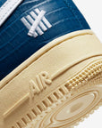 Nike Air Force 1 Low Undefeated 5 On It Blue Yellow Croc sneakers basse uomo e donna pelle blu giallo, dettaglio tomaia