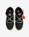Nike Air Force 1 Mid Off-White Black sneakers alte uomo e donna pelle bianco nero, dettaglio tomaia