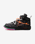 Nike Air Force 1 Mid Off-White Black sneakers alte uomo e donna pelle bianco nero, vista laterale