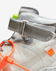 Nike Air Force 1 Mid Off-White White sneakers alte uomo e donna pelle bianco, dettaglio suola