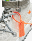 Nike Air Force 1 Mid Off-White White sneakers alte uomo e donna pelle bianco, vista dall'alto