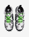 Nike Air Force 1 Mid Off-White Grim Reaper sneakers alte uomo e donna pelle bianco, vista posteriore