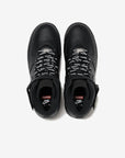 Nike Air Force 1 Mid Supreme Black sneakers alte uomo e donna pelle nero, vista dall'alto