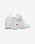 Nike Air Force 1 Mid Supreme White sneakers alte uomo e donna pelle bianco, dettaglio suola