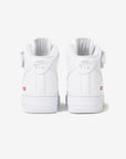 Nike Air Force 1 Mid Supreme White sneakers alte uomo e donna pelle bianco, indossate