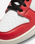 Nike Dunk Low Chicago Split sneakers basse uomo e donna in pelle bianco rosso, vista dall'alto