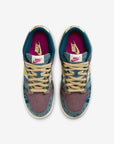 Nike Dunk Low Community Garden sneakers basse uomo e donna in pelle multicolore, vista posteriore