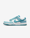 Nike Dunk Low Essential Paisley Pack Worn Blue sneakers basse donna in pelle blu, vista laterale