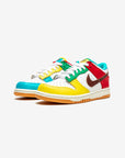 Nike Dunk Low Free 99 White sneakers basse uomo e donna in pelle bianco, vista frontale