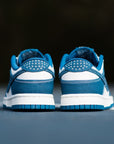 Nike Dunk Low Industrial Blue Sashiko sneakers basse uomo e donna in pelle blu, vista dall'alto